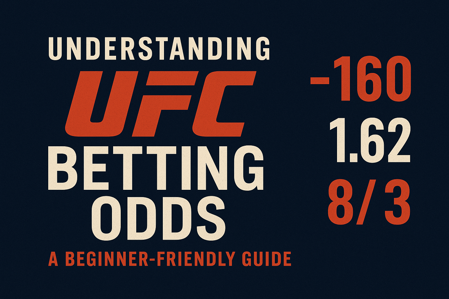 Understanding UFC Betting Odds Displays